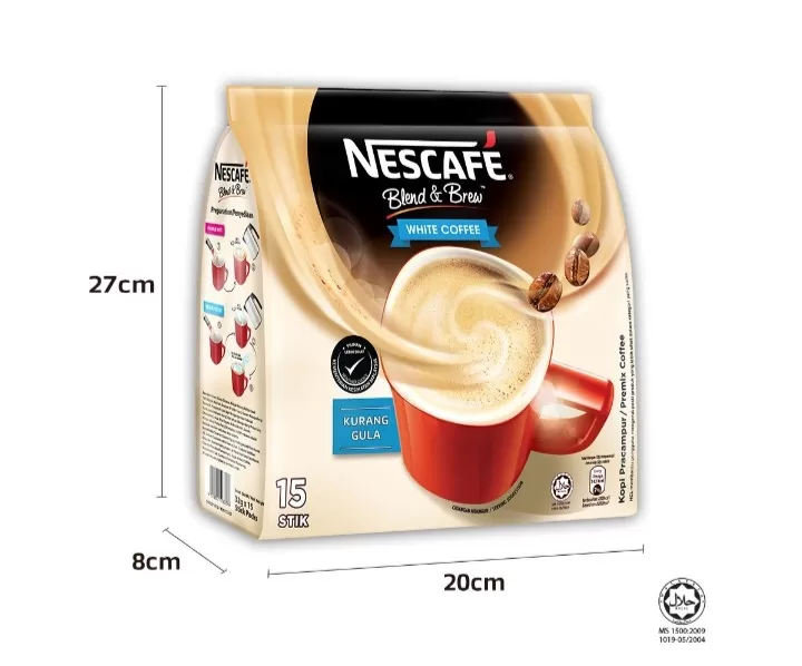 Nescafe Blend and Brew White Coffee 15 Sticks 32g - image 7