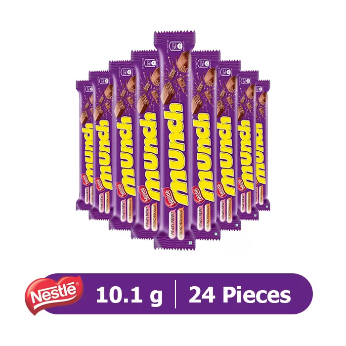 Nestlé Munch Wafer 10.4g x 24 Bars Chocolate Snack