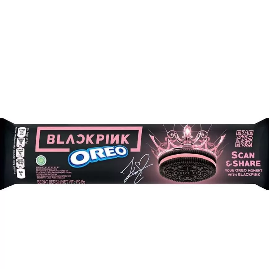 Oreo Blackpink Strawberry 119g Biscuit Chocolate Creamy