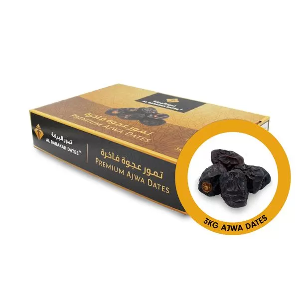 Al Barakah Ajwa Dates 3KG Large
