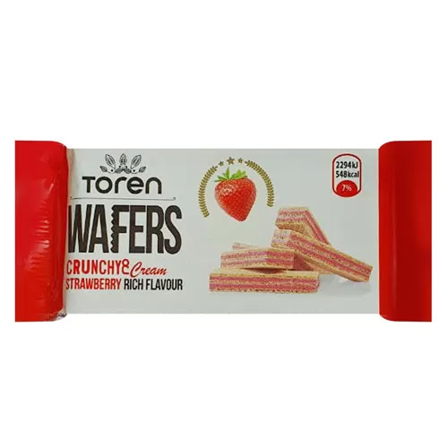 Toren Wafers Strawberry Cream 55g x3Pcs - image 4