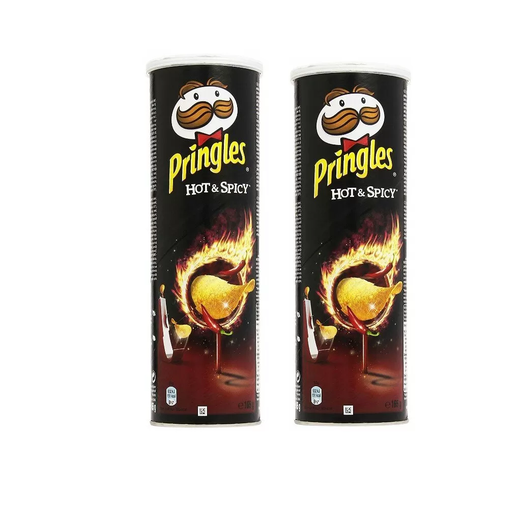 Pringles Hot & Spicy Chips 165g (Pack of 2)