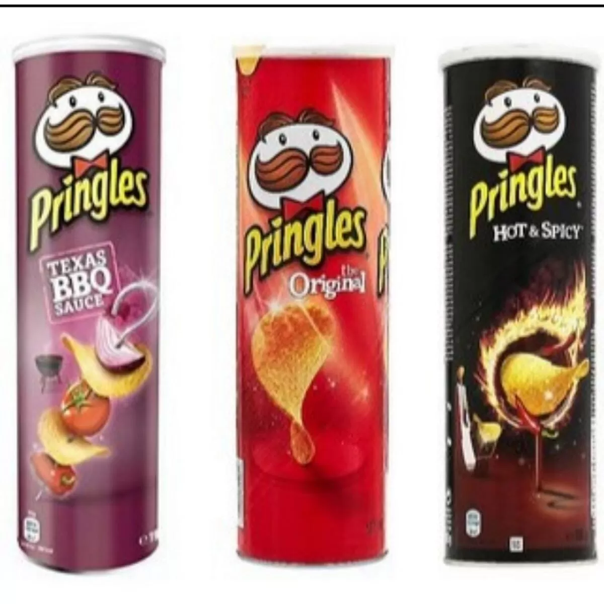 Pringles Potato Chips Combo Hot Spicy Original Barbeque