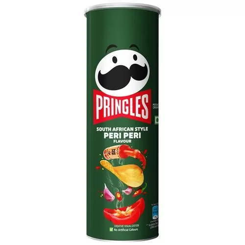 Pringles Potato Chips Peri Peri Flavoured, Crunchy, Crispy