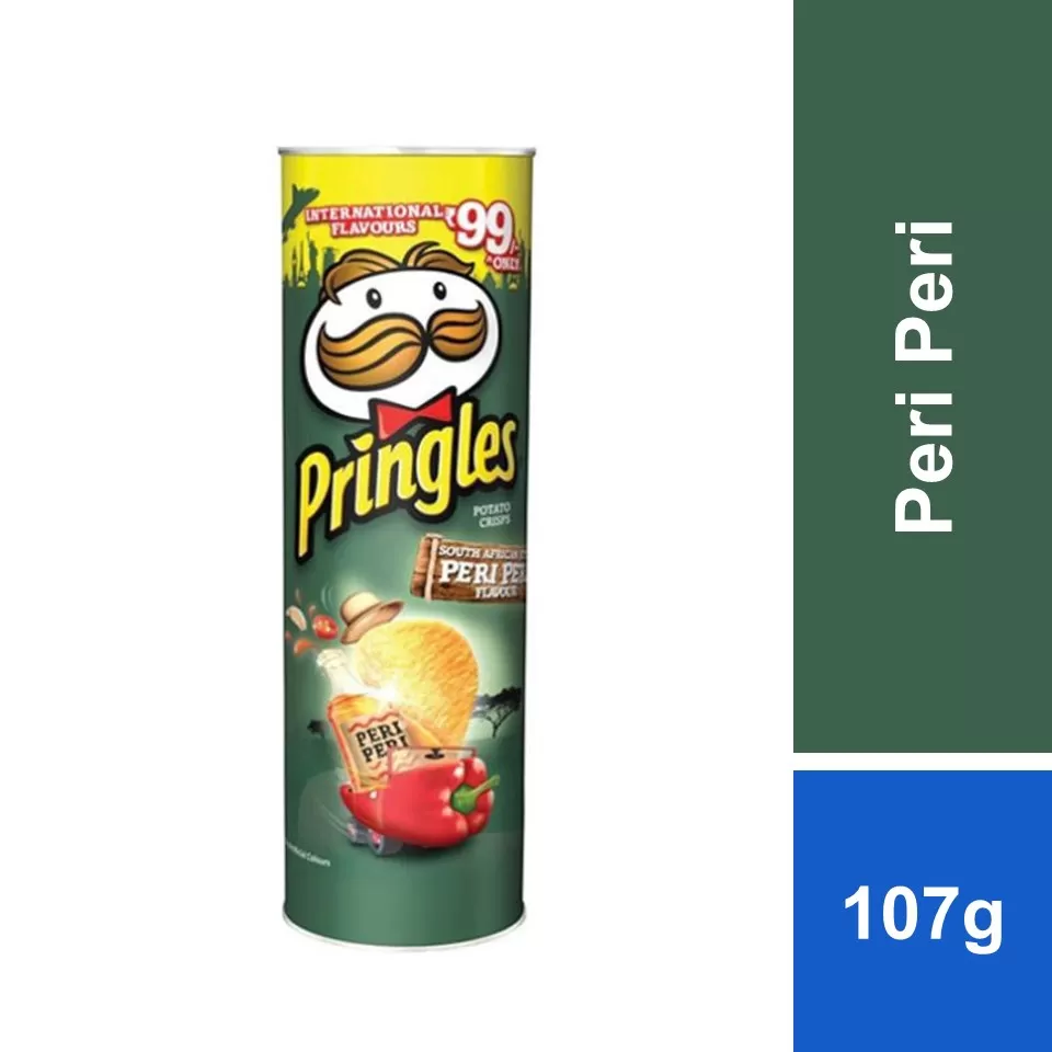 Pringles Potato Chips Peri Peri Flavoured, Crunchy, Crispy - image 2