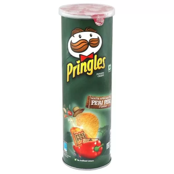 Pringles Potato Chips Peri Peri Flavoured, Crunchy, Crispy - image 3