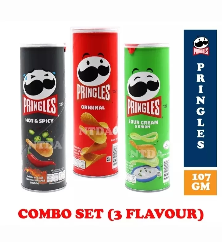 Pringles Potato Crisps Original Sour Cream & Onion Hot
