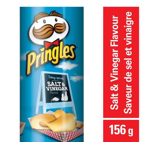 Pringles Salt & Vinegar Flavour Potato Chips 156 G - image 4