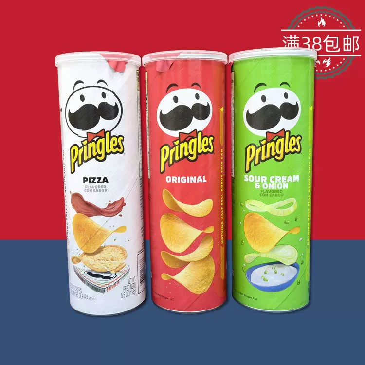 Pringles Sour Cream & Onion, Original & Pizza Chips