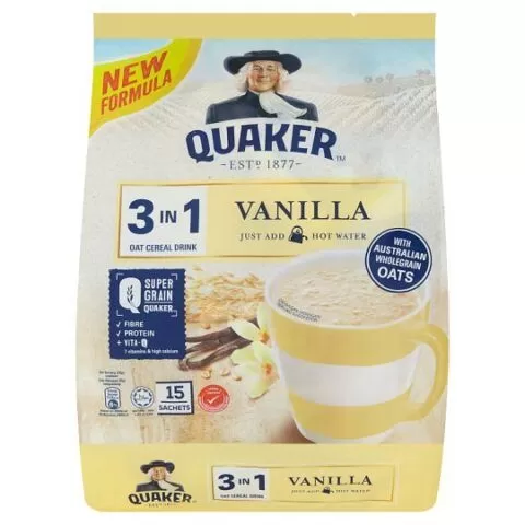 Quaker 3 in 1 Oat Cereal Drink Vanilla