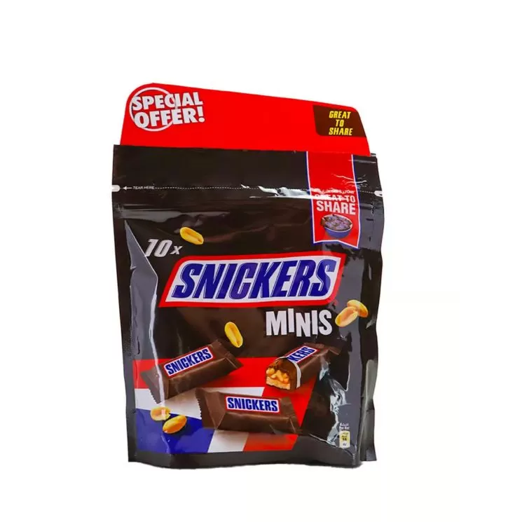 Snickers 10 Minis Chocolate Bar Value Pack 180g