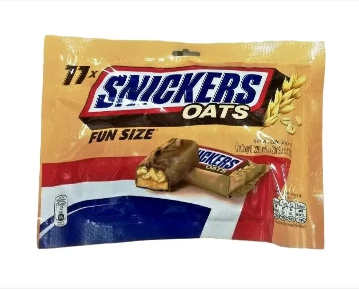 SNICKERS Oats Peanut Chocolate Bar Fun Size Pack 20g X 11 - image 2