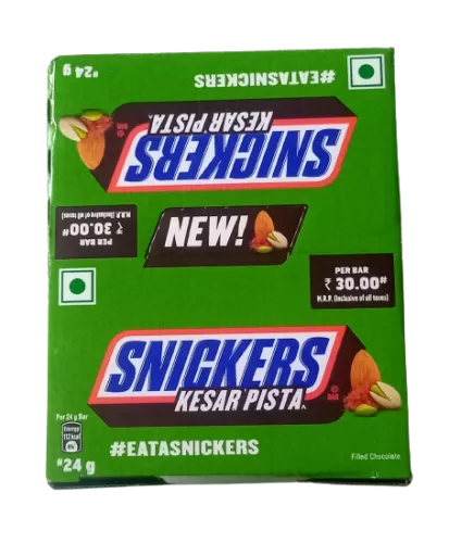 Snickers Tasty Sweet Kesar Pista Nougat & Caramel Chocolate