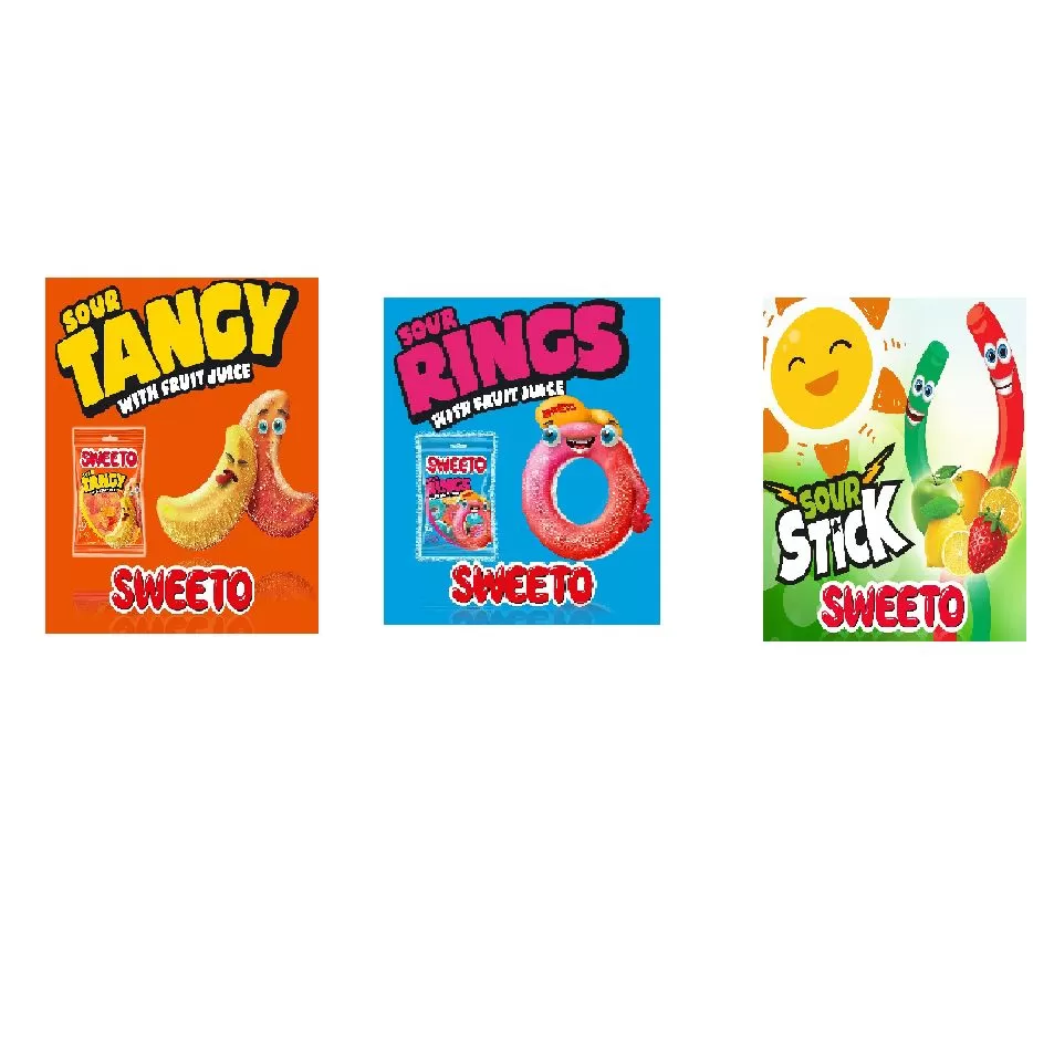 Sweeto Candy Gummy 80g Pack Combo x 3 Packs