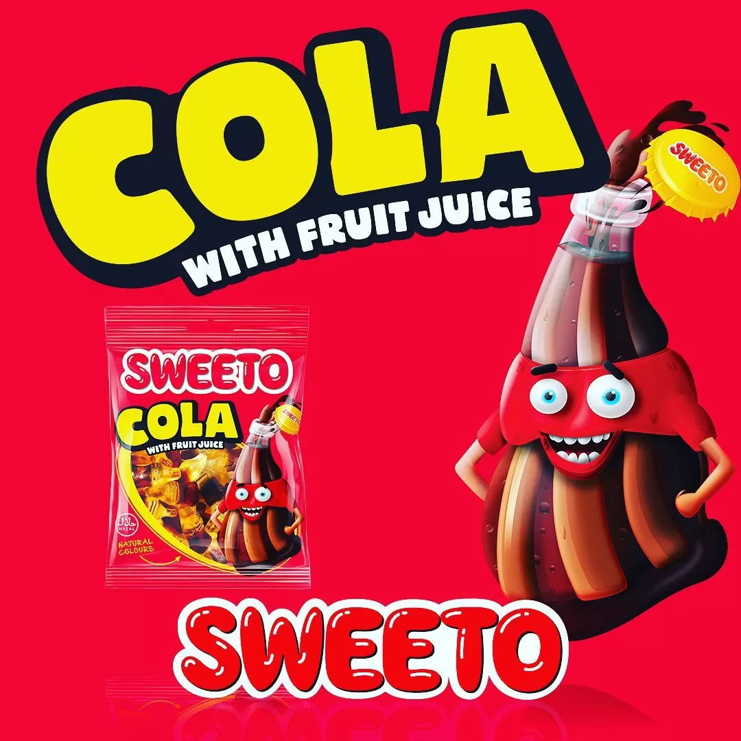 Sweeto COLA Fruit Juice Gummy Bear Candy 80g