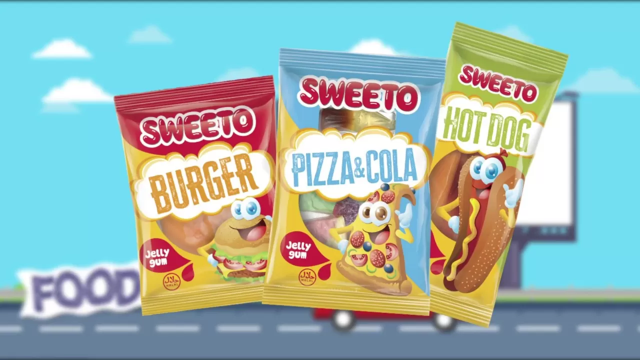 Sweeto Gummy Candy 30g Hot Dog Jelly gum Burger