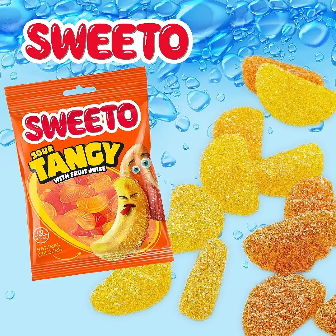 Sweeto SOUR TANGY Gummy Bear Candy with Fruit Juice 80g - image 2