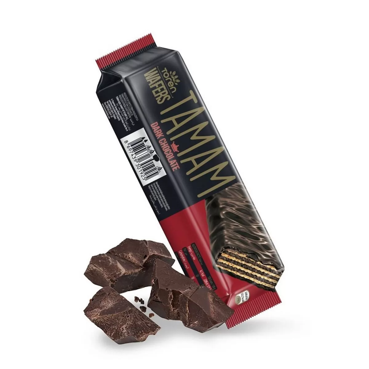 Tamam Wafer Dark Chocolate Coated with Cocoa Cream