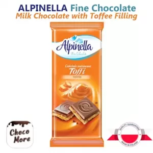 Alpinella Fine Toffee Milk Chocolate 100g