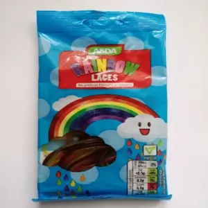 ASDA Rainbow Laces Gummy Candy - 40g UK Imported