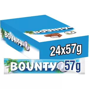 Bounty Coconut Milk Chocolate Duo Bar Pack of 24 x 57G