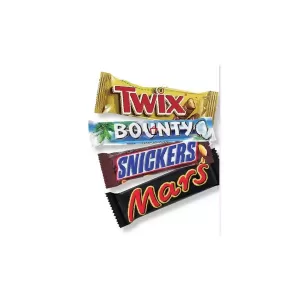 Assorted Chocolate Bars Pack (Bounty, Twix, Snickers, Mars)