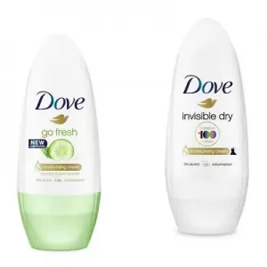 Dove Deo Roll On Go Fresh Cucumber & GT + Invisi Dry Cream Combo