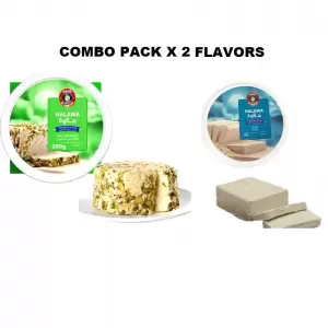 Halawa Pista & Plain Combo Pack 200g x2