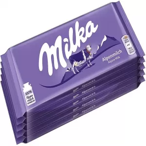 Milka Alpine Milk Chocolate Bars 100g X5Pcs