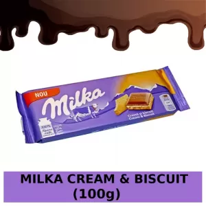 Milka Chocolate Bar with Cream & Biscuit 100g