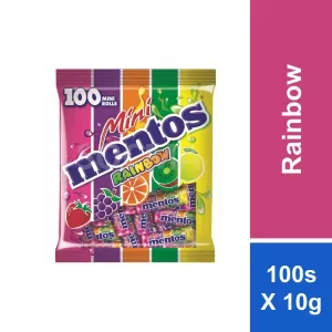 Mentos Mini Rolls Rainbow Chewy Candy 100PCS