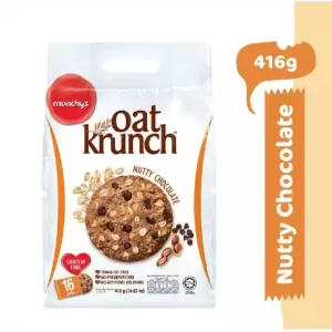 Munchys Oats Krunch Nutty Chocolate Biscuits 416g (16Pcs)