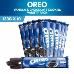 Oreo Vanilla Chocolate 133g Variety Pack (Set of 10)
