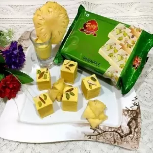 Tasty Pineapple Soan Papdi Fresh Soft 200g