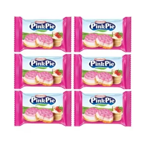 Pink Pie Mini Snack Biscuit Strawberry Flavour