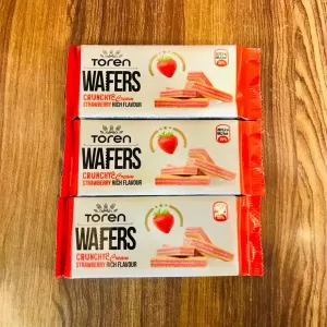 Toren Wafers Strawberry Cream 55g x3Pcs