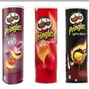Pringles Potato Chips Combo Hot Spicy Original Barbeque