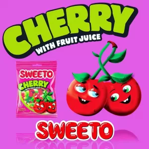 Sweeto Gummy Bear Candy Cherry Fruit Juice