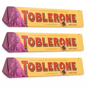 Toblerone Fruit & Nut Chocolate 100g 3pcs