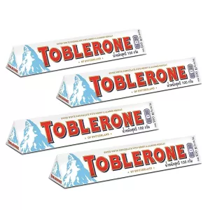 Toblerone Swiss White Chocolate 100g x4Pcs