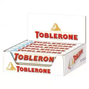 Toblerone Swiss White Chocolate Bars with Honey & Almond Nougat