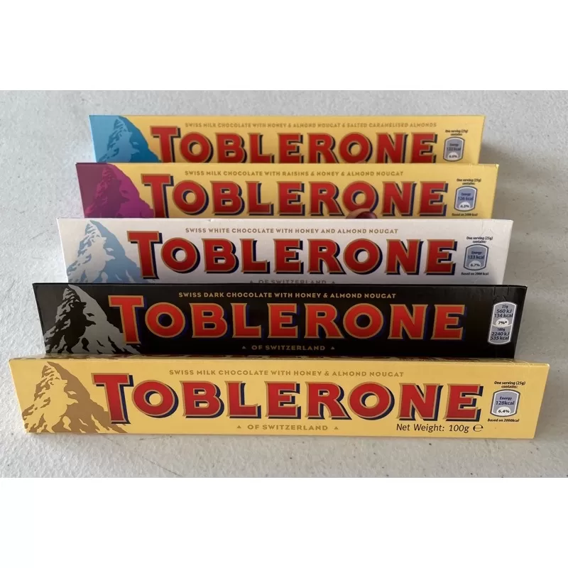 Toblerone Chocolate 100g x 5 Flavours Combo Pack
