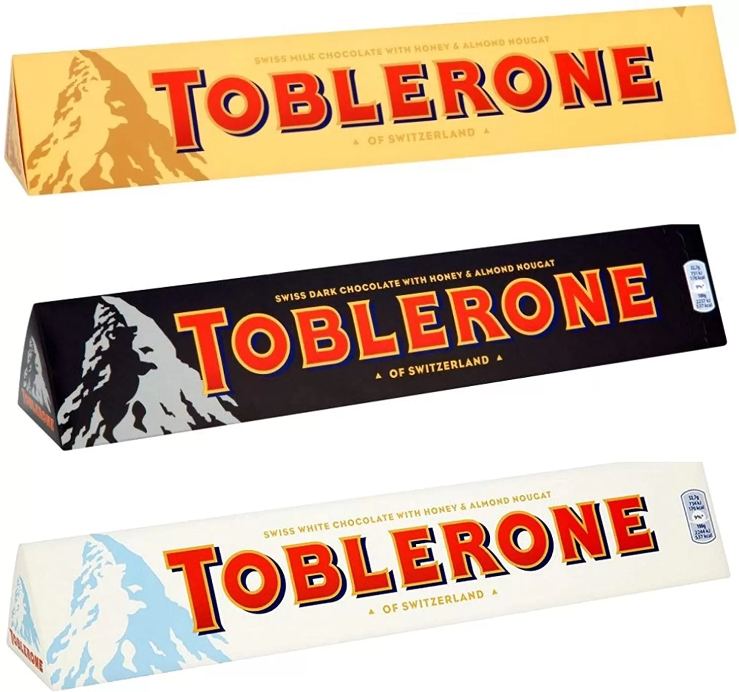 Toblerone Swiss Dark/White/Milk Chocolate 100g - image 2