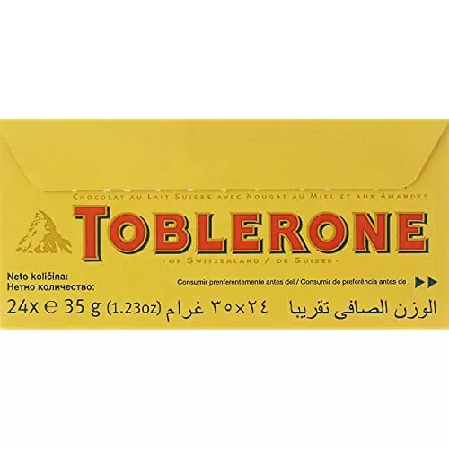 Toblerone Swiss Milk Chocolate Almond Bars 35g x24pcs Pack - image 3