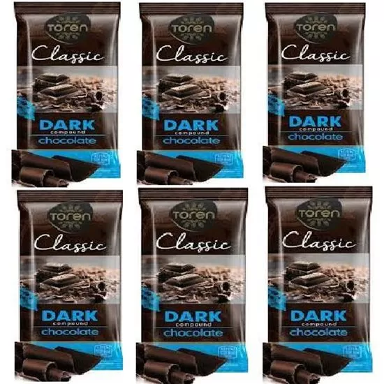 Toren Classic Dark Compound Chocolate 52g x 6Pcs