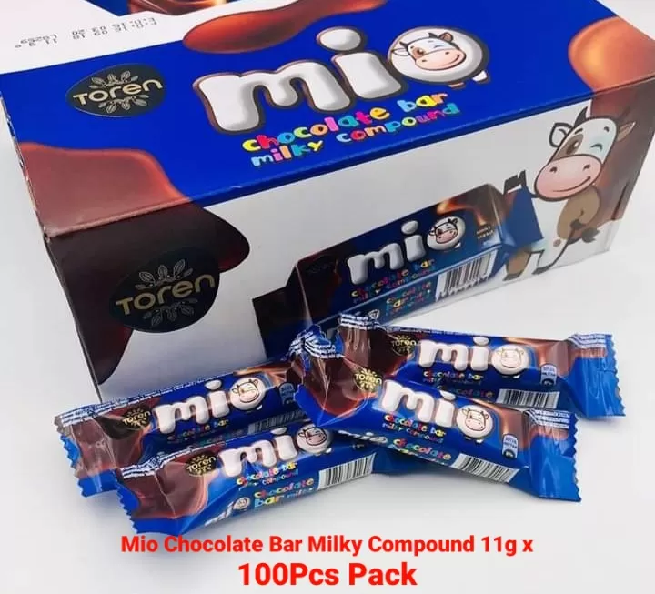 Toren Mio Mini Chocolate Bar Milky Compound 11g x 100Pcs Pack