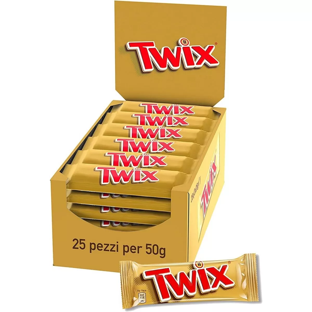 Twix Single Chocolate Bar 50g x25Pcs Pack