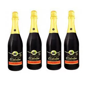 Valentino Sparkling Drink Red Grape [750 ml] x 4 Combo Bottle