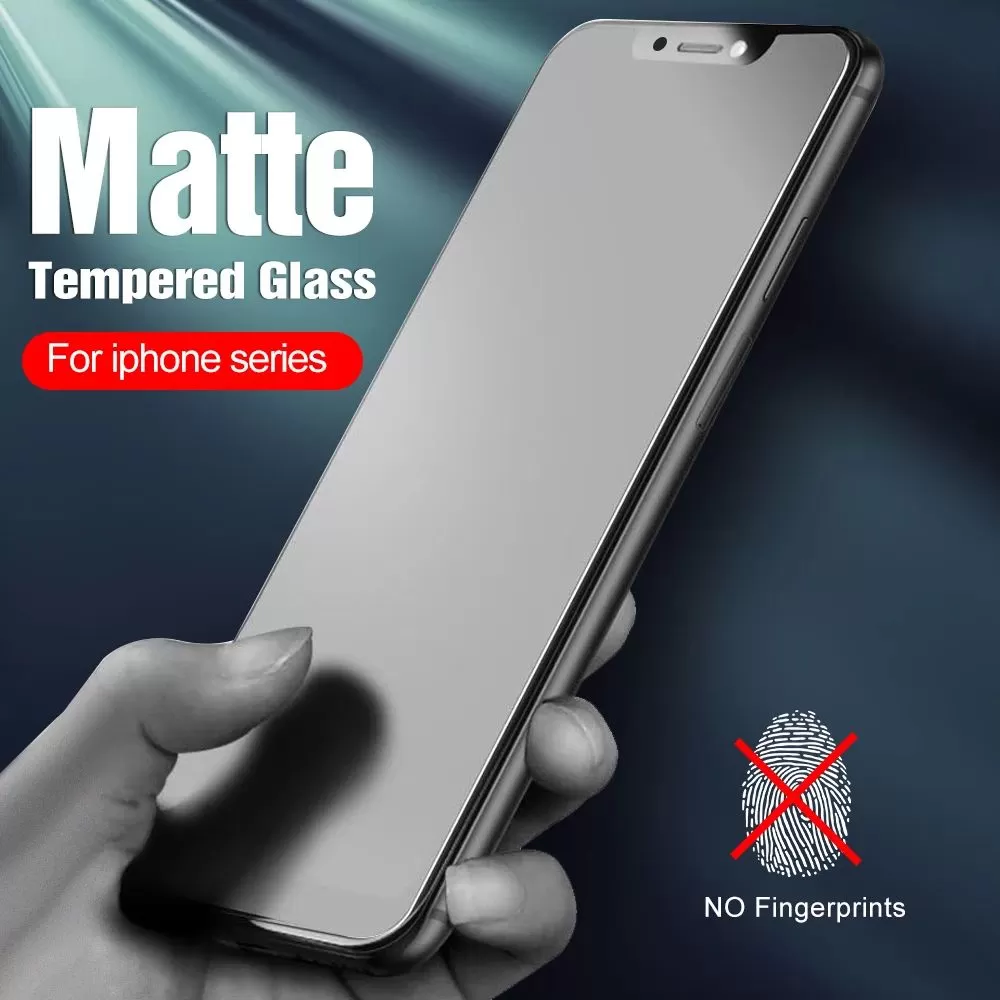 Iphone 12 Black Matte Tempered Glass Screen Protector
