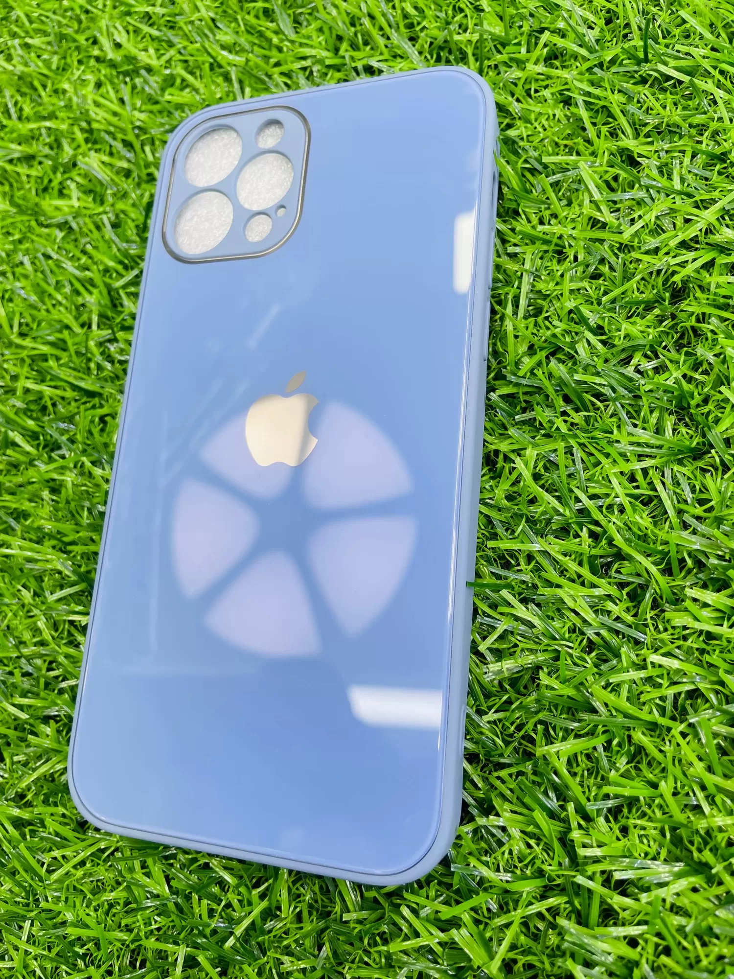 Iphone 12 Pro Blue Glass Back Cover